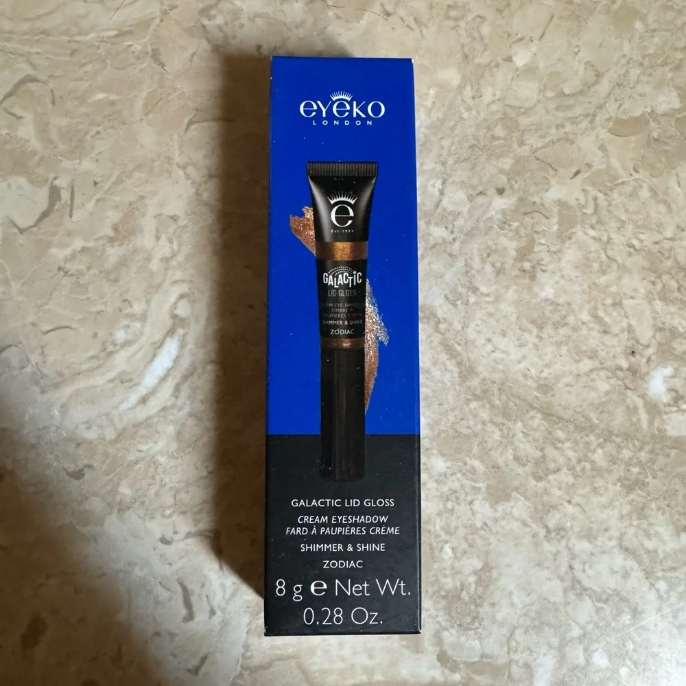 Eyeko Galactic Lid Gloss Cream Eyeshadow Metallic Gold Shimmer Zodiac New in Box